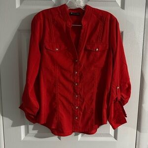 Button down blouse 3/4 sleeve